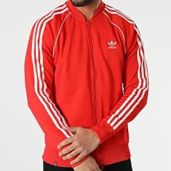 Acheter 🎉 Veste Zippée HF2124 Rouge de Adidas Originals ⌛
