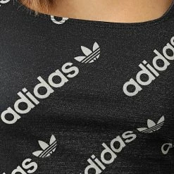 Meilleure vente 🌟 Top Manches Longues Femme Crop HM4894 Noir de Adidas Originals 🔥 -Pas Cher adidas Magasin adidas 298012 HM4894 20220128T155224 04
