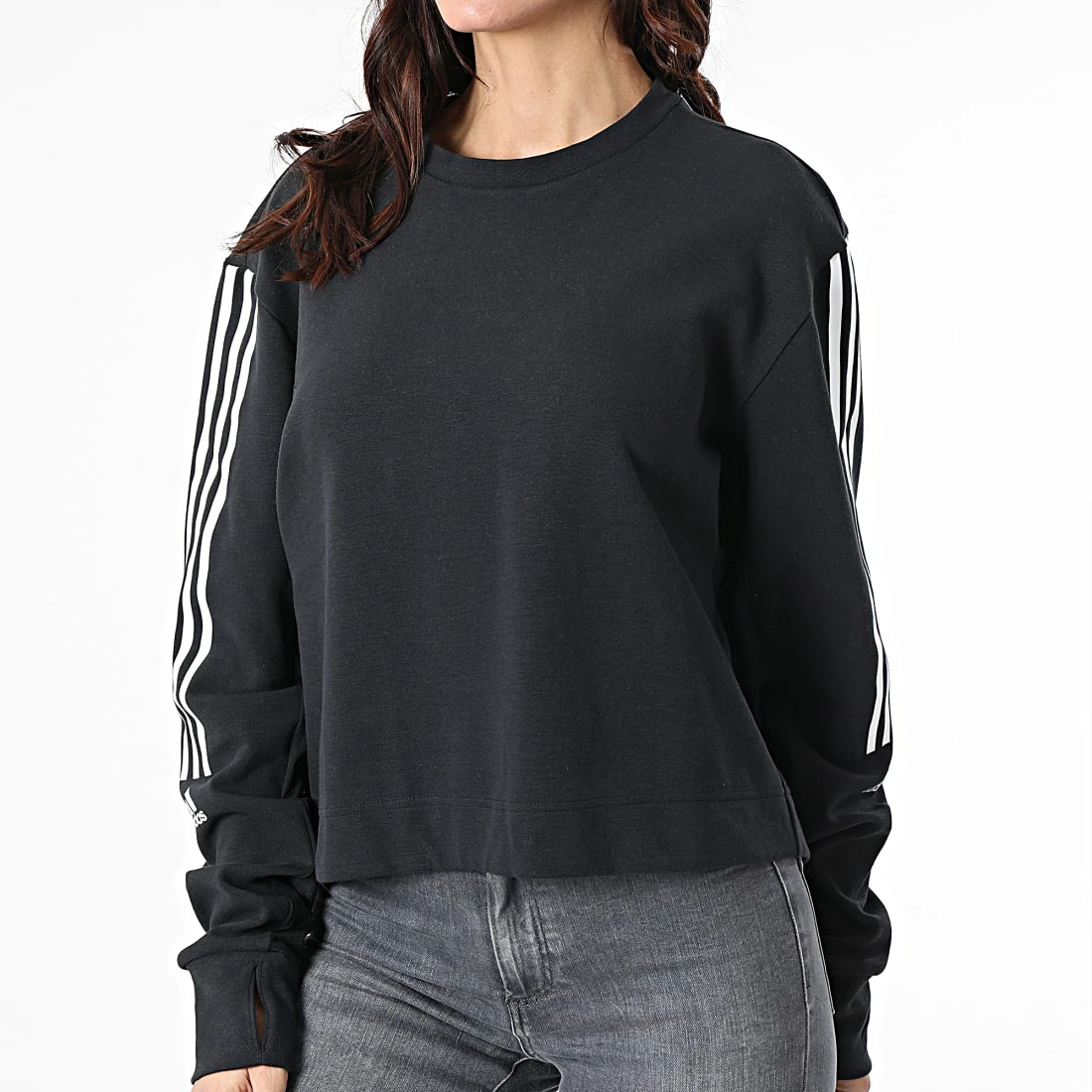 Coupon 🔥 Sweat Crewneck Femme A Bandes HD1730 Noir de Adidas Performance ✔️ 3 Coupon 🔥 Sweat Crewneck Femme A Bandes HD1730 Noir de Adidas Performance ✔️
