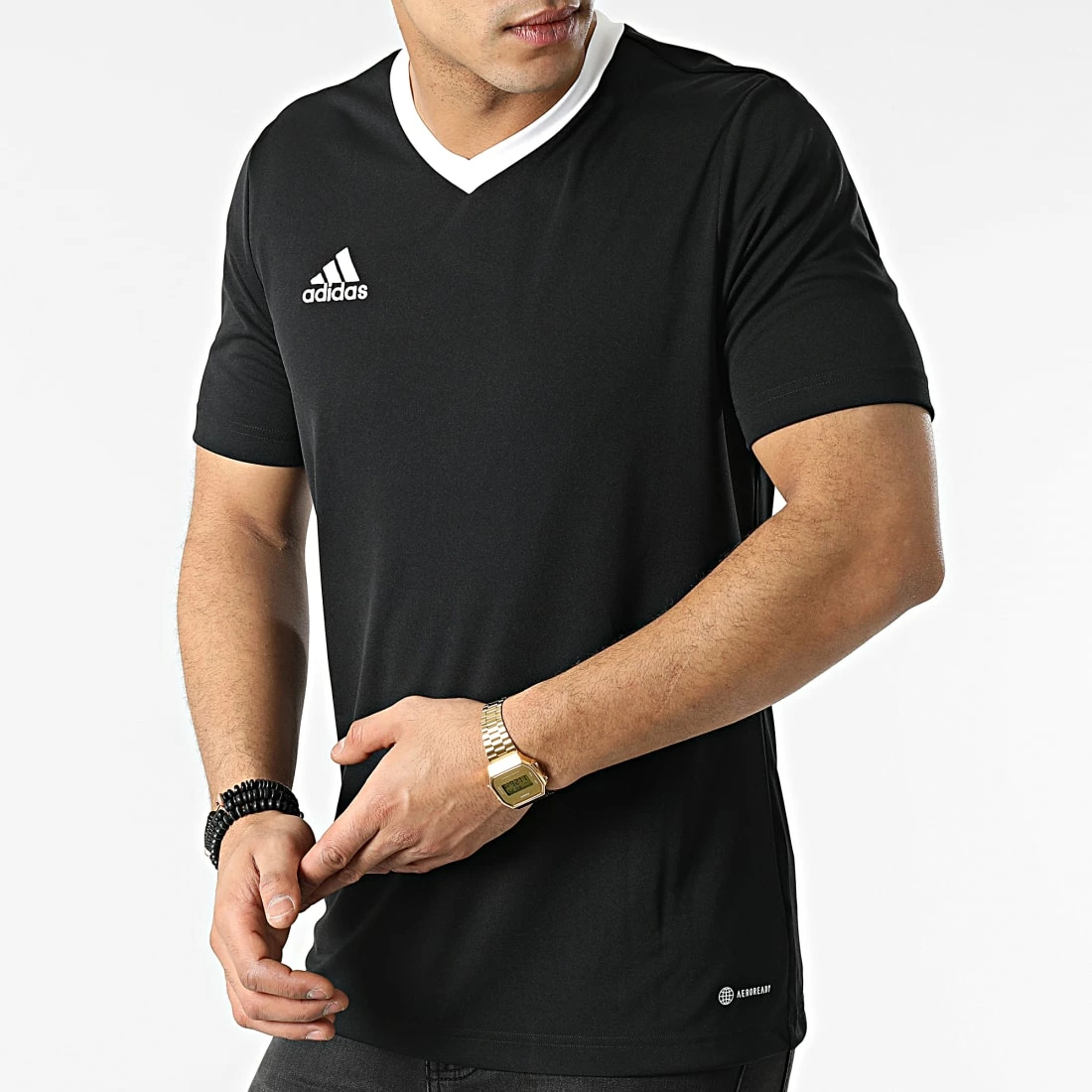 Le moins cher 🔥 Tee 👕 Shirt Col V ENT22 HE1573 Noir de Adidas Performance 🎉 7 Le moins cher 🔥 Tee 👕 Shirt Col V ENT22 HE1573 Noir de Adidas Performance 🎉 – Image 5
