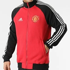 Coupon 😀 Veste Zippée Manchester United FC 21 H63993 Rouge Noir de Adidas Performance 😍 -Pas Cher adidas Magasin adidas 299132 H63993 20220124T160742 03