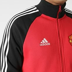 Coupon 😀 Veste Zippée Manchester United FC 21 H63993 Rouge Noir de Adidas Performance 😍 -Pas Cher adidas Magasin adidas 299132 H63993 20220124T160743 04
