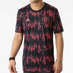 Vente flash 👏 Tee 👕 Shirt Manchester United FC H63947 Noir Rouge de Adidas Performance ✔️ -Pas Cher adidas Magasin adidas 299138 H63947 20220124T160133 03