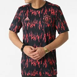 Vente flash 👏 Tee 👕 Shirt Manchester United FC H63947 Noir Rouge de Adidas Performance ✔️ -Pas Cher adidas Magasin adidas 299138 H63947 20220124T160137 05