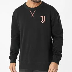 Nouveau 🌟 Sweat Crewneck Juventus H67143 Noir de Adidas Performance 🛒