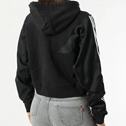 Meilleur prix ⭐ Sweat Capuche Femme Crop HC7050 Noir de Adidas Originals 😍 -Pas Cher adidas Magasin adidas 300193 HC7050 20220128T155103 06