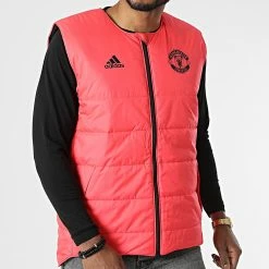 Meilleure vente ❤️ Doudoune Sans Manches Réversible Manchester United FC HG1248 Noir Rouge de Adidas Performance 🌟 -Pas Cher adidas Magasin adidas 301402 HG1248 20220215T160326 05