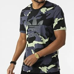 Offres 👍 Tee 👚 Shirt Camo All Over Print HC7187 Noir Bleu Marine Vert Clair Camouflage de adidas 👍 -Pas Cher adidas Magasin adidas 301464 HC7187 20220301T144438 03