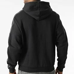 Offres 👍 Sweat Capuche Shadow Stripe H31284 Noir de Adidas Originals 😀 -Pas Cher adidas Magasin adidas 301707 H31284 20220210T135317 06