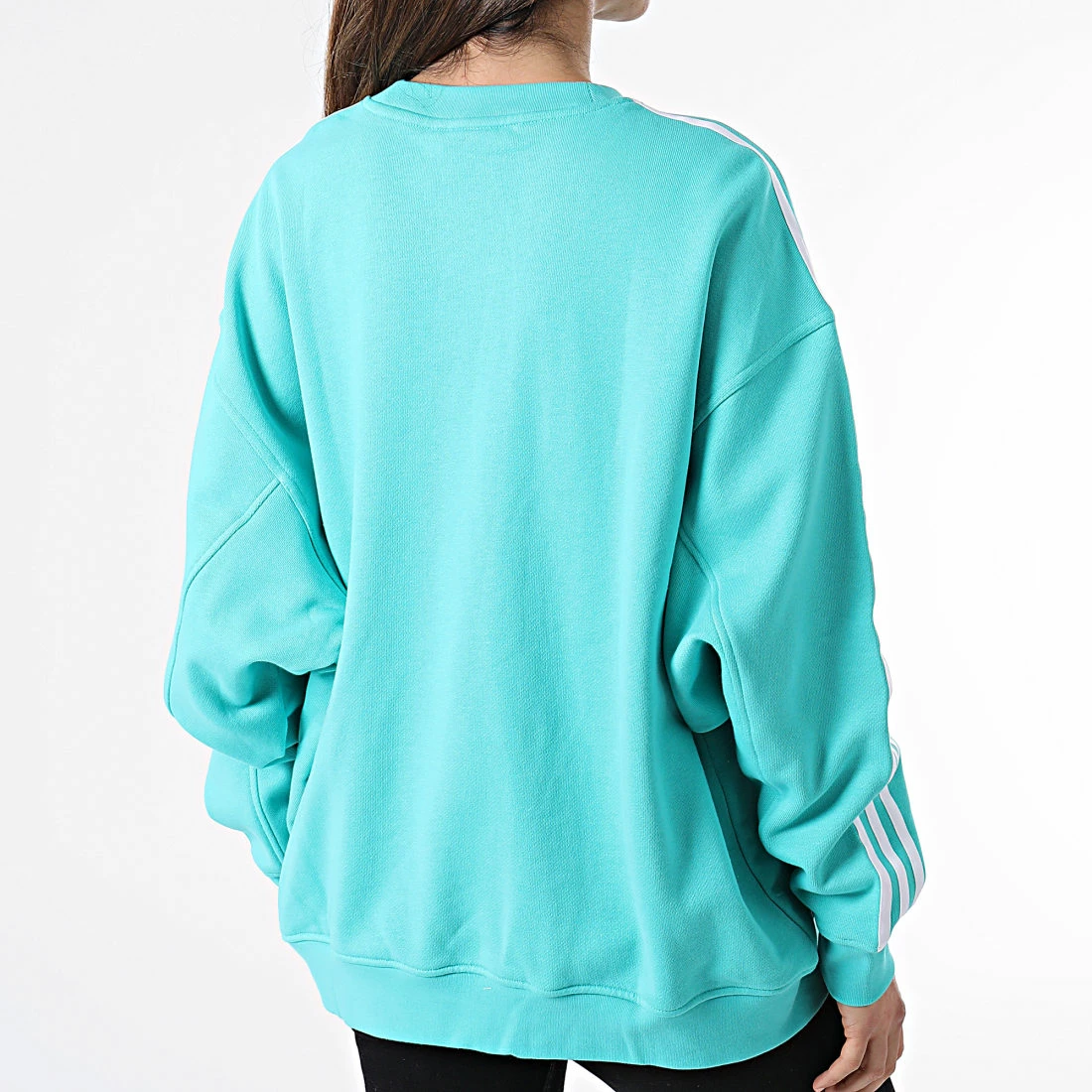 Offres 🧨 Sweat Crewneck Femme A Bandes HB9471 Turquoise de Adidas Originals ✨ 8 Offres 🧨 Sweat Crewneck Femme A Bandes HB9471 Turquoise de Adidas Originals ✨ – Image 6