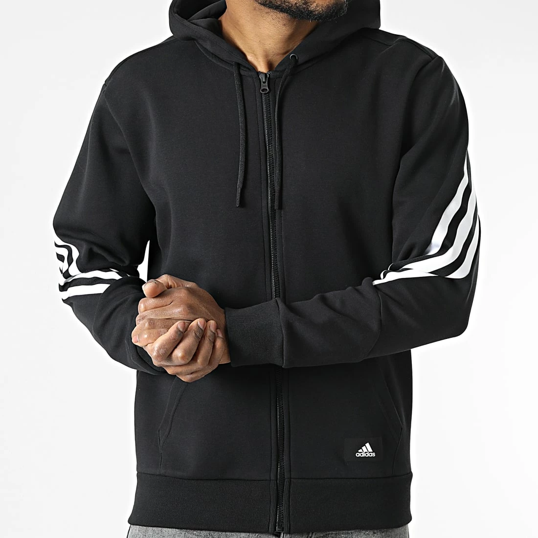 Meilleure affaire ⭐ Sweat Zippé Capuche A Bandes Future Icons 3 Stripes H46526 Noir de Adidas Performance 😉 5 Meilleure affaire ⭐ Sweat Zippé Capuche A Bandes Future Icons 3 Stripes H46526 Noir de Adidas Performance 😉 – Image 3