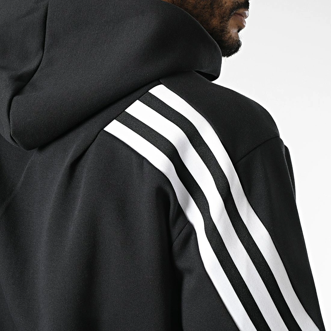 Meilleure affaire ⭐ Sweat Zippé Capuche A Bandes Future Icons 3 Stripes H46526 Noir de Adidas Performance 😉 6 Meilleure affaire ⭐ Sweat Zippé Capuche A Bandes Future Icons 3 Stripes H46526 Noir de Adidas Performance 😉 – Image 4