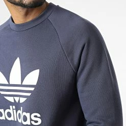 Grosses soldes 🎁 Sweat Crewneck Trefoil HE9490 Bleu Marine de Adidas Originals 🤩 -Pas Cher adidas Magasin adidas 303005 HE9490 20220215T155958 04