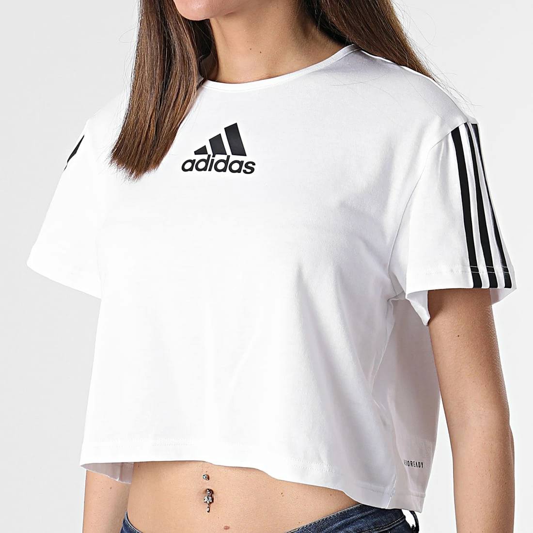 Top 10 ❤️ Tee 👕 Shirt Femme Crop HD9352 Blanc de Adidas Originals 🛒 5 Top 10 ❤️ Tee 👕 Shirt Femme Crop HD9352 Blanc de Adidas Originals 🛒 – Image 3