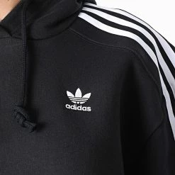 Grosses soldes ⭐ Sweat Capuche Femme Crop HC2016 Noir de Adidas Originals 😍 -Pas Cher adidas Magasin adidas 303881 HC2016 20220223T154745 02