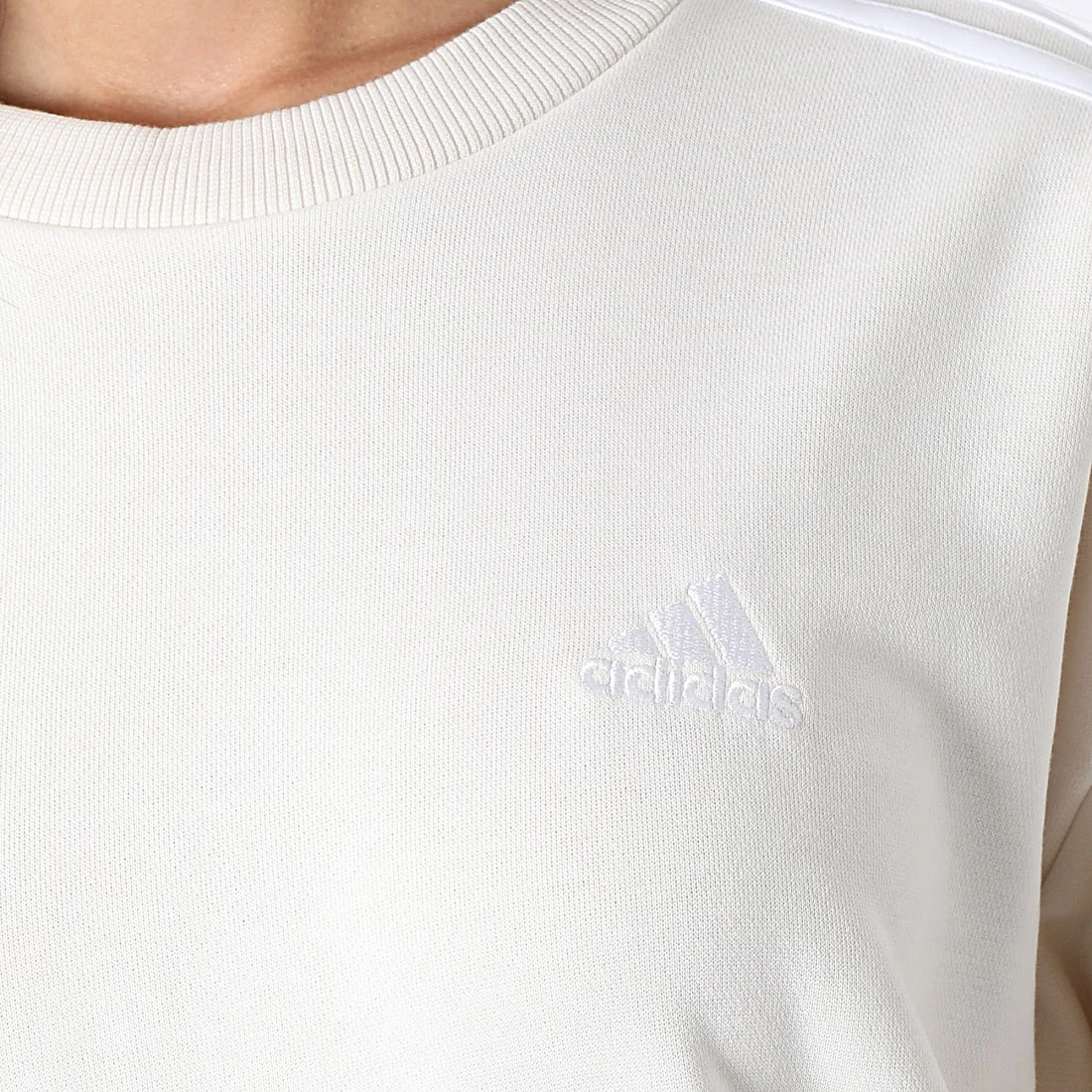 Vente flash 🔥 Sweat Crewneck A Bandes Femme HC9125 Beige de adidas 😉 4 Vente flash 🔥 Sweat Crewneck A Bandes Femme HC9125 Beige de adidas 😉 – Image 2
