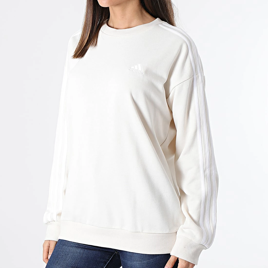Vente flash 🔥 Sweat Crewneck A Bandes Femme HC9125 Beige de adidas 😉 7 Vente flash 🔥 Sweat Crewneck A Bandes Femme HC9125 Beige de adidas 😉 – Image 5