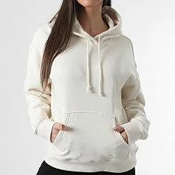 Sortie 🎉 Sweat Capuche Femme Graphic HF2088 Beige de Adidas Originals 💯