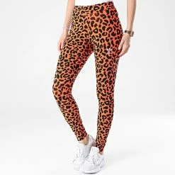 Coupon 👏 Legging Femme HC4477 Orange Léopard de Adidas Originals 🎁