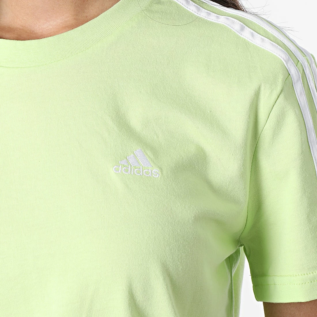 De gros 🔔 Tee 👚 Shirt Femme 3 Stripes HF7246 Vert de Adidas Performance ⌛ 4 De gros 🔔 Tee 👚 Shirt Femme 3 Stripes HF7246 Vert de Adidas Performance ⌛ – Image 2