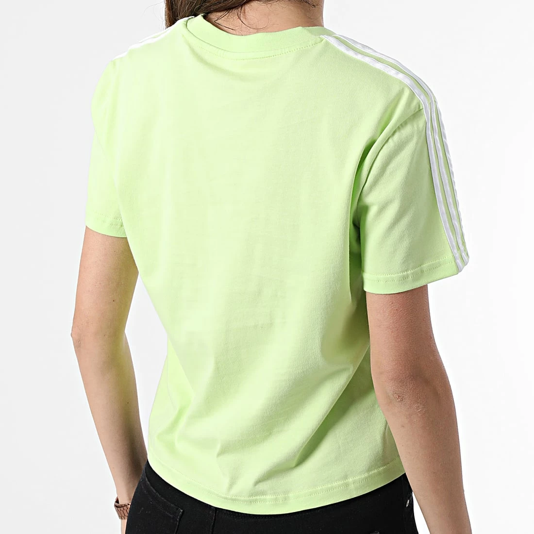De gros 🔔 Tee 👚 Shirt Femme 3 Stripes HF7246 Vert de Adidas Performance ⌛ 8 De gros 🔔 Tee 👚 Shirt Femme 3 Stripes HF7246 Vert de Adidas Performance ⌛ – Image 6