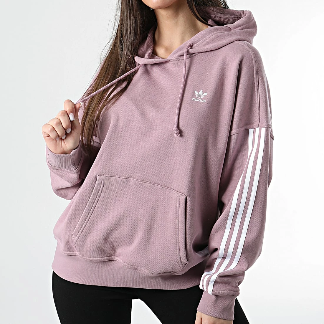 Meilleure affaire 🎉 Sweat Capuche Femme A Bandes HB9531 Lavande de Adidas Originals 😀 3 Meilleure affaire 🎉 Sweat Capuche Femme A Bandes HB9531 Lavande de Adidas Originals 😀