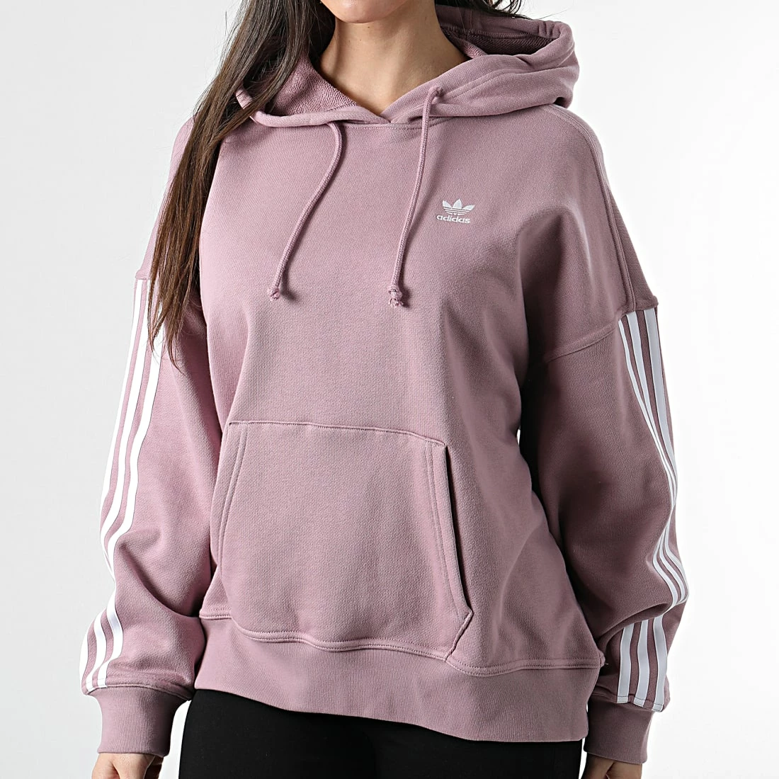 Meilleure affaire 🎉 Sweat Capuche Femme A Bandes HB9531 Lavande de Adidas Originals 😀 5 Meilleure affaire 🎉 Sweat Capuche Femme A Bandes HB9531 Lavande de Adidas Originals 😀 – Image 3