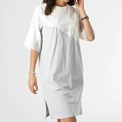 Meilleure vente 🎁 Robe Tee 👕 Shirt Femme HC0636 Beige Gris de Adidas Originals 🤩 -Pas Cher adidas Magasin adidas 306959 HC0636 20220325T133516 05