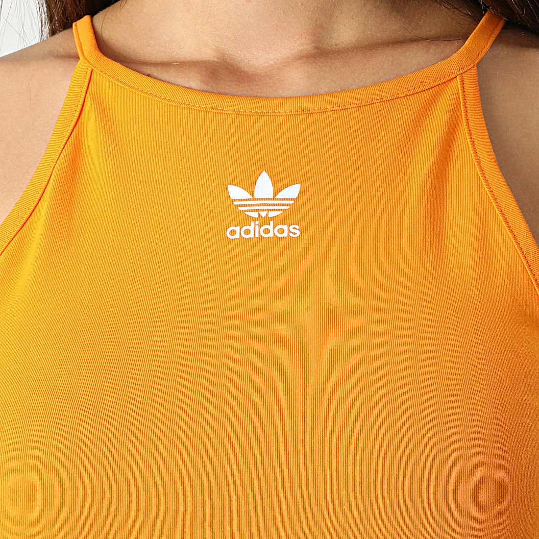 Budget ✨ Débardeur Femme Crop A Bandes HC1979 Orange de Adidas Originals 💯 4 Budget ✨ Débardeur Femme Crop A Bandes HC1979 Orange de Adidas Originals 💯 – Image 2