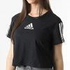 Remise ⭐ Tee 👕 Shirt Femme Crop HA1192 Noir de Adidas Performance 🤩 -Pas Cher adidas Magasin adidas 308530 HA1192 20220310T161326 01