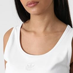 Coupon 🛒 Débardeur Femme HF2005 Blanc de Adidas Originals 🎉 -Pas Cher adidas Magasin adidas 308541 HF2005 20220415T161525 02