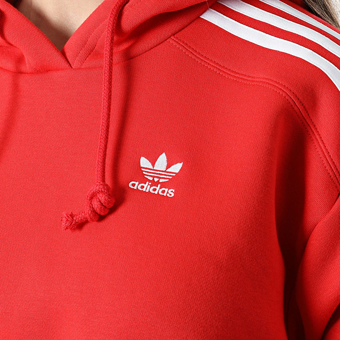 Budget 😍 Sweat Capuche Femme Crop HC2017 Rouge de Adidas Originals 😀 4 Budget 😍 Sweat Capuche Femme Crop HC2017 Rouge de Adidas Originals 😀 – Image 2