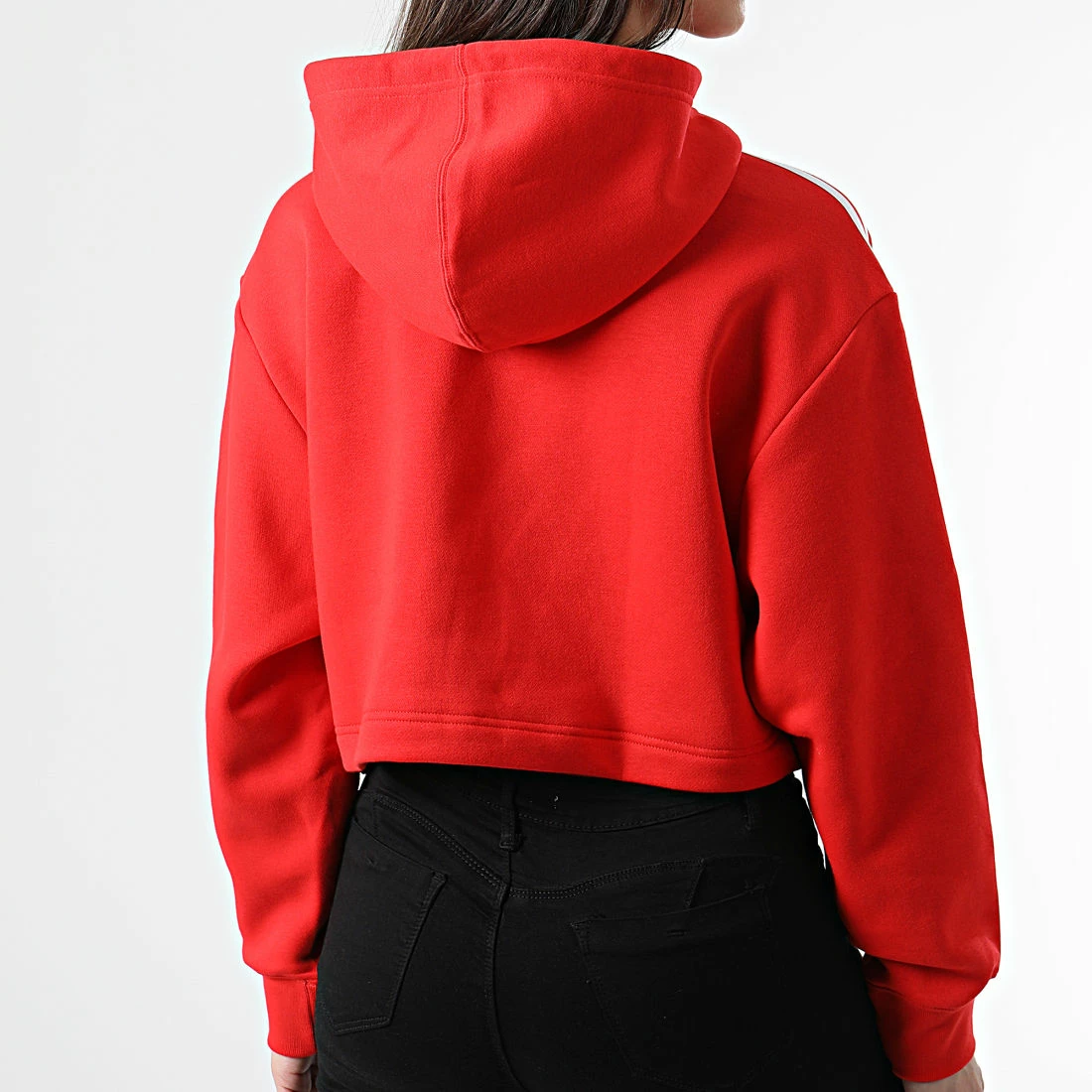 Budget 😍 Sweat Capuche Femme Crop HC2017 Rouge de Adidas Originals 😀 8 Budget 😍 Sweat Capuche Femme Crop HC2017 Rouge de Adidas Originals 😀 – Image 6