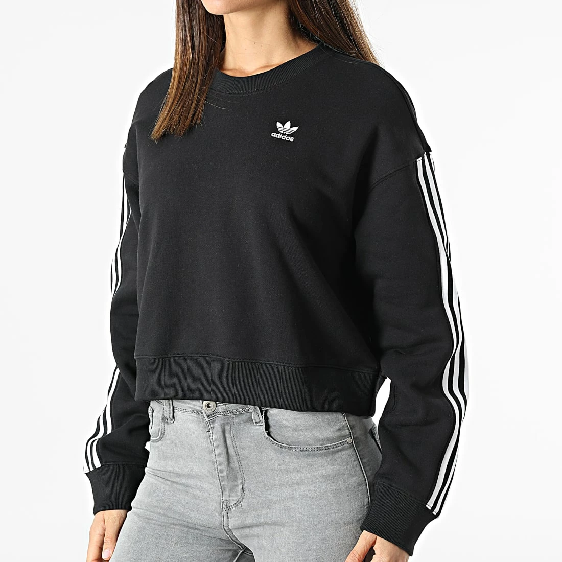 Top 10 🧨 Sweat Crewneck Femme A Bandes HC2064 Noir de Adidas Originals 😍 5 Top 10 🧨 Sweat Crewneck Femme A Bandes HC2064 Noir de Adidas Originals 😍 – Image 3