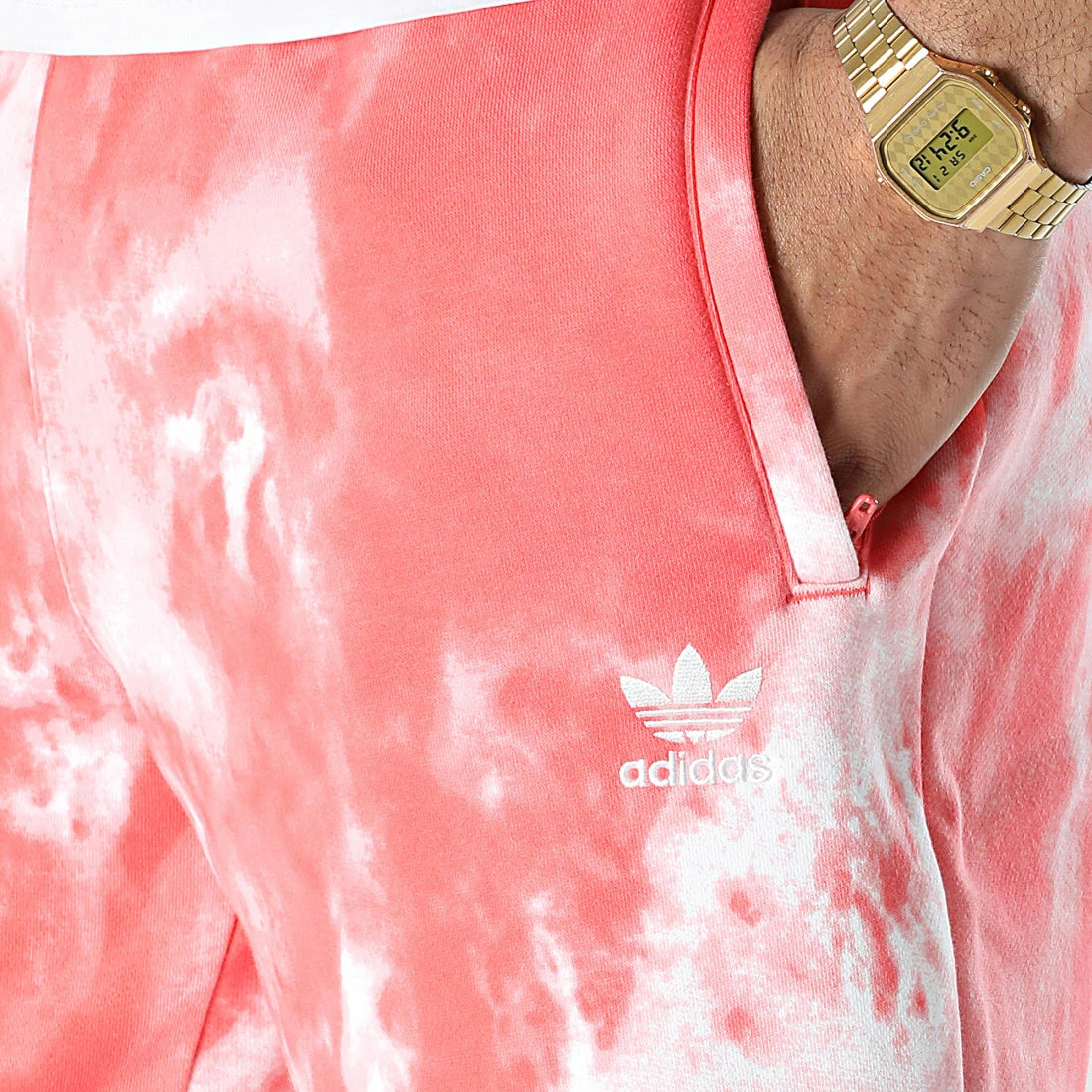 Remise 😍 Short Jogging Tie Dye HG3908 Rose Blanc de Adidas Originals 💯 4 Remise 😍 Short Jogging Tie Dye HG3908 Rose Blanc de Adidas Originals 💯 – Image 2