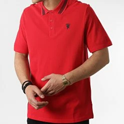 Meilleure vente 👍 Polo A Manches Courtes Manchester United FC Q2 H56686 Rouge de Adidas Performance 👏 -Pas Cher adidas Magasin adidas 309946 H56686 20220331T155257 03