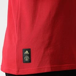 Meilleure vente 👍 Polo A Manches Courtes Manchester United FC Q2 H56686 Rouge de Adidas Performance 👏 -Pas Cher adidas Magasin adidas 309946 H56686 20220331T155259 04
