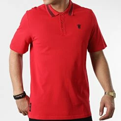 Meilleure vente 👍 Polo A Manches Courtes Manchester United FC Q2 H56686 Rouge de Adidas Performance 👏 -Pas Cher adidas Magasin adidas 309946 H56686 20220331T155300 05