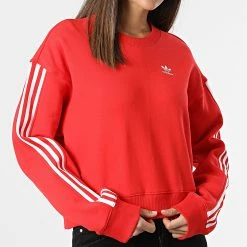 Offres 🥰 Sweat Crewneck Femme Crop A Bandes HC2063 Rouge de Adidas Originals 🎉 10 Offres 🥰 Sweat Crewneck Femme Crop A Bandes HC2063 Rouge de Adidas Originals 🎉 -Pas Cher adidas Magasin adidas 310388 HC2063 20220330T135232 03