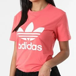 Meilleure affaire 🔥 Tee 👕 Shirt Femme Trefoil HE7871 Rose de Adidas Originals 🥰 -Pas Cher adidas Magasin adidas 312801 HE7871 20220415T155121 03
