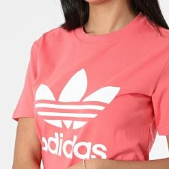 Meilleure affaire 🔥 Tee 👕 Shirt Femme Trefoil HE7871 Rose de Adidas Originals 🥰 -Pas Cher adidas Magasin adidas 312801 HE7871 20220415T155123 04