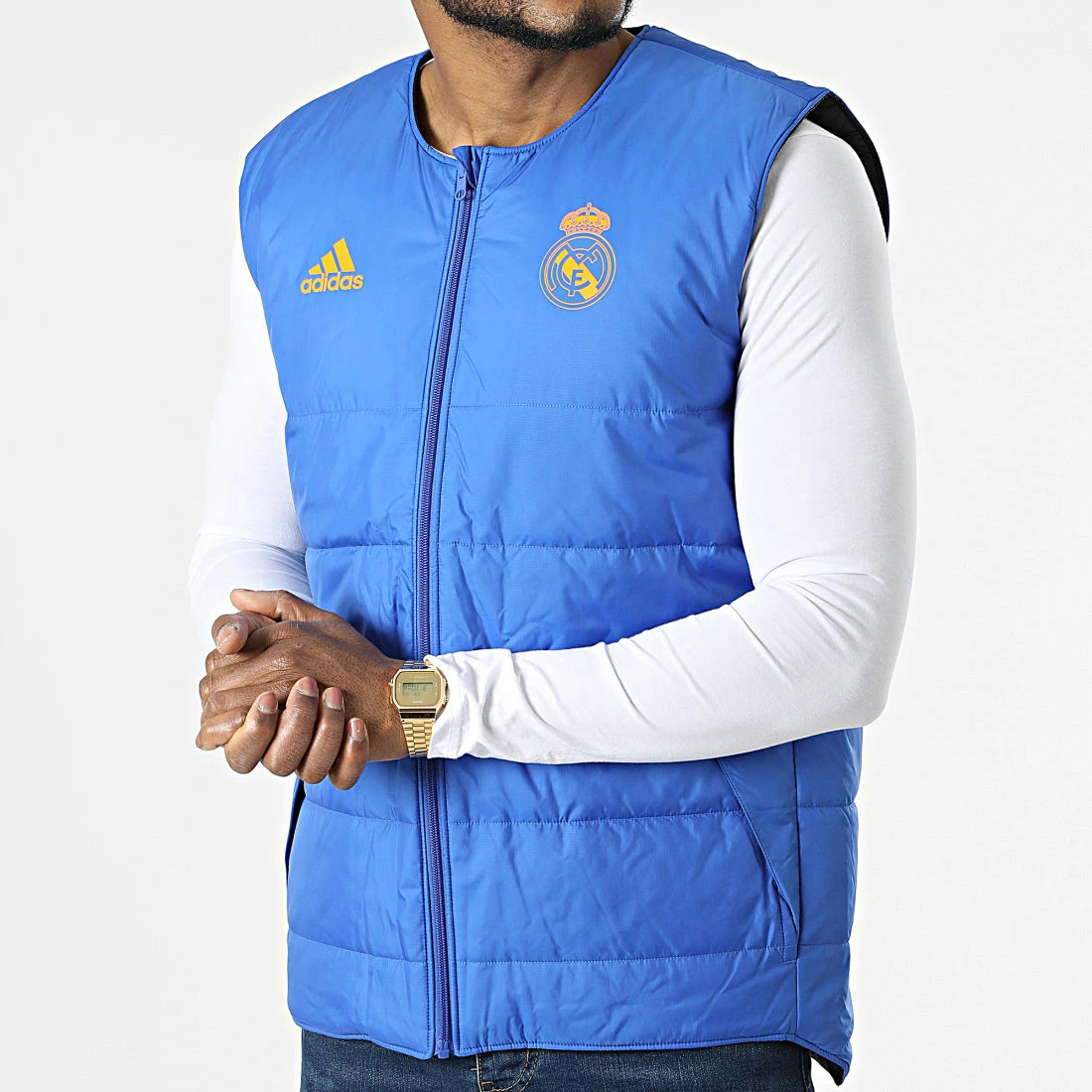 Acheter 🎉 Doudoune Sans Manches Réversible Real HG8685 Bleu Roi Noir de Adidas Performance 🎁 5 Acheter 🎉 Doudoune Sans Manches Réversible Real HG8685 Bleu Roi Noir de Adidas Performance 🎁 – Image 3