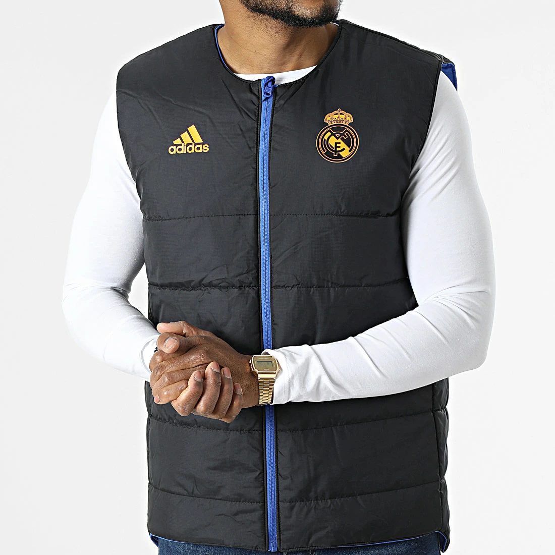 Acheter 🎉 Doudoune Sans Manches Réversible Real HG8685 Bleu Roi Noir de Adidas Performance 🎁 6 Acheter 🎉 Doudoune Sans Manches Réversible Real HG8685 Bleu Roi Noir de Adidas Performance 🎁 – Image 4