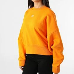 Acheter 💯 Sweat Crewneck Femme HF7477 Orange de Adidas Originals ✔️ -Pas Cher adidas Magasin adidas 313684 HF7477 20220412T144731 03