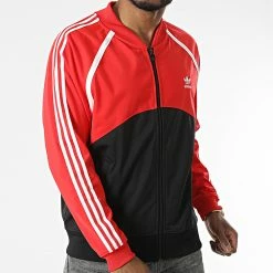 Offres 🤩 Veste Zippée A Bandes SST HC2076 Noir Rouge de Adidas Originals ⭐ -Pas Cher adidas Magasin adidas 315911 HC2076 20220509T151326 03