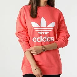 Promo ❤️ Sweat Crewneck Femme HE9537 Rose de Adidas Originals 🛒