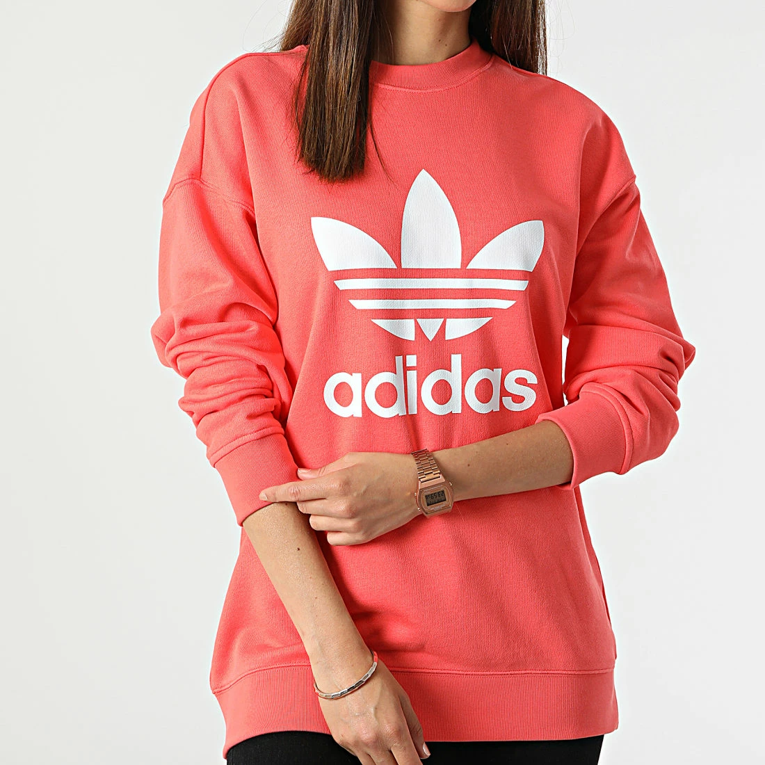 Promo ❤️ Sweat Crewneck Femme HE9537 Rose de Adidas Originals 🛒 3 Promo ❤️ Sweat Crewneck Femme HE9537 Rose de Adidas Originals 🛒