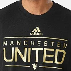 Offres 🎁 Tee 👚 Shirt Manchester United FC HG1246 Noir Doré de Adidas Performance 🧨 -Pas Cher adidas Magasin adidas 318708 HG1246 20220512T091508 04