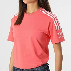 Grosses soldes 😉 Tee 👚 Shirt A Bandes Femme HF7455 Saumon de Adidas Originals ⭐ -Pas Cher adidas Magasin adidas 319609 HF7455 20220518T151306 03