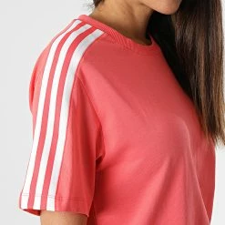Grosses soldes 😉 Tee 👚 Shirt A Bandes Femme HF7455 Saumon de Adidas Originals ⭐ -Pas Cher adidas Magasin adidas 319609 HF7455 20220518T151307 04